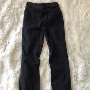 black high rise straight leg levis jeans
